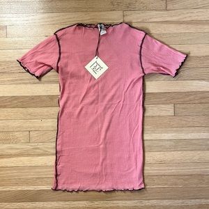 Baserange Vein Tee Pink - Organic Cotton